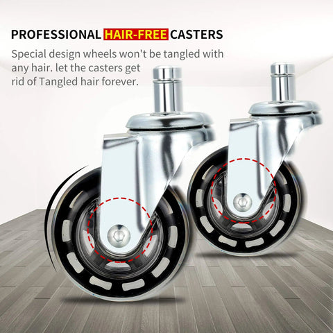 Badass No Sweat Hair Free Caster Wheels For Salon Cart Beauty Table Trays Set Of Four Smooth Rollers That Never Tangle Safe For Vinyl Wood Tiles Pro Beauty Gear