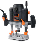 Rock-Solid 15 Amp Variable Speed Plunge Router Kit With Carrying Case And Edge Guide, Soft-Start Motor From 8,000 To 23,000 RPM