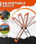 Backyard Lacrosse Rebounder Net 4 By 7 Ft Adjustable With Five Angles And Target Stripe, Durable Multi Sport Practice Tool