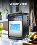 Crescent Ice Maker Countertop With Self Cleaning And Timer Delivers 16 Crystal Clear Crescent Ice In Just 12 Minutes 35 Lbs Per Day Party Ready For Home Office Or Party black compact design countertop