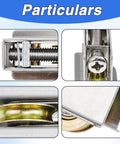 Close-up view of Two Pack Sliding Patio Door Rollers With 1-1/2 Inch Steel Ball Bearings, Adjustable Wheel Height For Smooth Quiet Operation, Replacement Rollers For Popular 1992 And Later Sliding Doors, Easy To Install And Built For Long Lasting Durability highlighting parts and mechanisms.