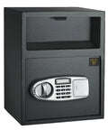 Drop Safe For Cash Drops With Digital Keypad And Two Manual Override Keys Wall Or Floor Mounted Electronic Safe Deposit Box