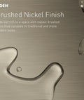 Brushed nickel finish detail demonstrating the texture of the Preston Collection 7 Inch Hand Towel Ring in Spot Resist Brushed Nickel.