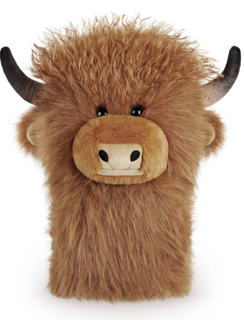 Totally Funny Curly Highland Cow Golf Driver Headcover Plush Soft Cozy Animal Headcover for 420 460cc Drivers Durable Plush