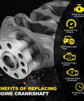 2.4L Engine Crankshaft and Bearing Kit for Hyundai Santa Fe, Santa Fe Sport, Sonata, Tucson and Kia Sportage, Sorento, Optima, Forte, Rondo 2010-2020 2.4L Engines Replacement for 23111-2G200 23111-2G230 benefits and features