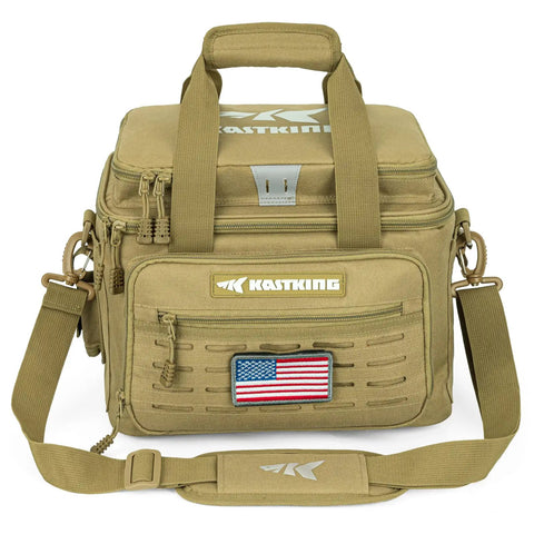 Medium Water Resistant Tackle Bag For Saltwater Or Freshwater Fishing Gear Storage Holds Up To Six 3600 Lure Boxes Front View