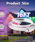 Heavy Duty 16 Foot Signal Booster Extension Cable For Outdoor LED Strip Lights IP68 Waterproof 3 Pin Driver Module Adapter with connections.