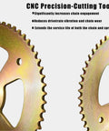 Close-up of CNC precision-cut 60T 420 chain six hole high torque rear sprocket direct fit for Coleman CT100U CC100X RB100 B100.