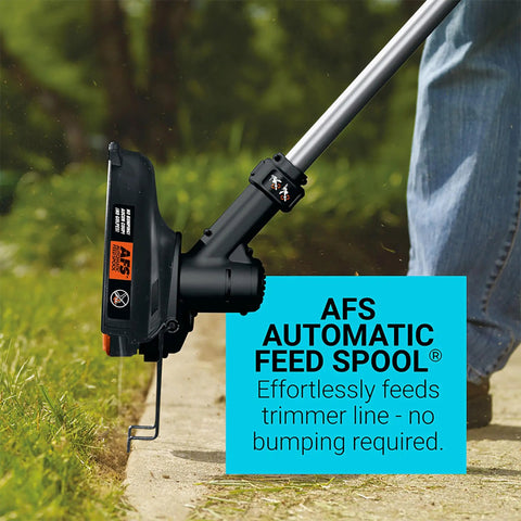 40V Max Cordless String Trimmer And Edger With Telescoping Pole Two In One Weed Wacker For Lawn Care PowerCommand Dial For Maximum Power Or Runtime Battery And Charger Included Lightweight And Easy To Maneuver For Yard Work edging along sidewalk