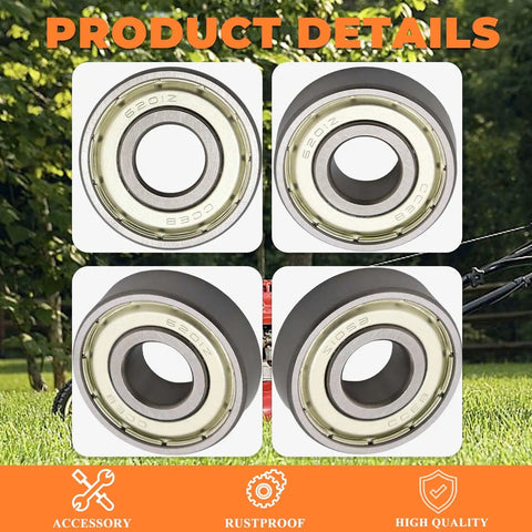 2 Pack Clutch Housing Bearing For Stihl Trimmers And Edgers Grooved Ball Bearings Fit FS87 FS90 FS100 FS110 FC90 FC95 FC100 FC110 FR125 FR135 FR145 HL90 HL100 HT100 Hedgetrimmers Durable Replacement Kit For Smooth Starts And Less Downtime. four-angle bearing detail