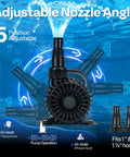 Heavy Duty 120W Submersible Water Pump Delivers 2700 GPH For Koi Ponds with adjustable nozzle and quiet 30-40dB operation.
