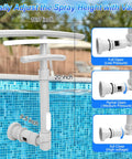 Epic Pool Fountain With Lights For Above Ground And Inground Pools, Solar Powered Dual Layer Waterfall Sprinkler with adjustable valve