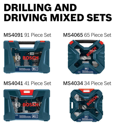 91 Piece Drilling And Driving Set With Case For Wood Metal And Masonry Versatile Drill Bits And Driver Bits Kit With Screw Head Protecting Design And Included Case For Home And Professional Projects
