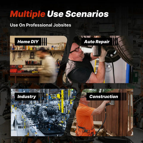 Multiple use scenarios for Tough As Nails Air Compressor Whip Hose 3/8 Inch By 3 Feet Heavy Duty Hybrid Rubber PVC Air Line.