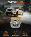 Front wheel bearing hub assembly 5 lug with encoder ABS ready to roll, compatible with Lexus and Toyota models