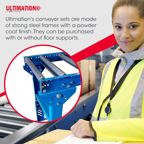 Adjustable Gravity Roller Stand for Woodworking and Table Saw Support 1.5 Inch Steel Rollers 24 Inch by 36 Inch Galvanized Steel close-up view