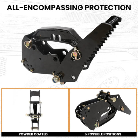 Beefy Universal Backhoe Thumb Excavator Attachment For Three Point Two Five Inch Boom Width Bolt On Heavy Duty Steel Black
