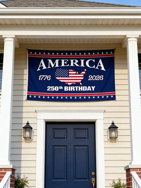 Patriotic 3x5 Ft Double Sided Three Layer American Flag For Outdoors And Indoors, Fade Resistant, 250th Anniversary banner