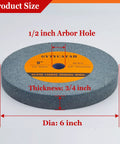 6 Inch Green Silicon Carbide Bench Grinding Wheel For Polishing Non Ferrous Metals Stone Glass And Jewelry Slick Heavy Duty Design Fits Most Work Benches