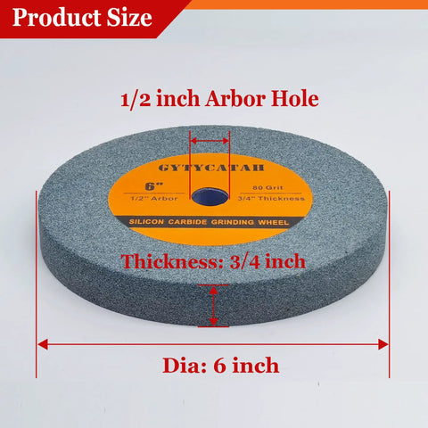 6 Inch Green Silicon Carbide Bench Grinding Wheel For Polishing Non Ferrous Metals Stone Glass And Jewelry Slick Heavy Duty Design Fits Most Work Benches
