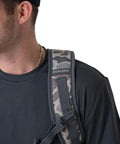 Man wearing Deer Camo Backpack For School And Everyday Outdoor Adventures 25L Capacity With Ample Storage Durable 100 Percent Polyester