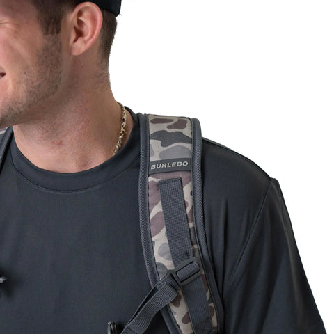 Man wearing Deer Camo Backpack For School And Everyday Outdoor Adventures 25L Capacity With Ample Storage Durable 100 Percent Polyester