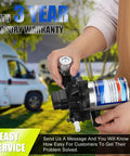 Road Ready Industrial Grade Diaphragm Water Pump With A Smooth One Hundred Fifteen Volt Motor Pushing 3.3 GPM And Forty Five PSI for RV use.