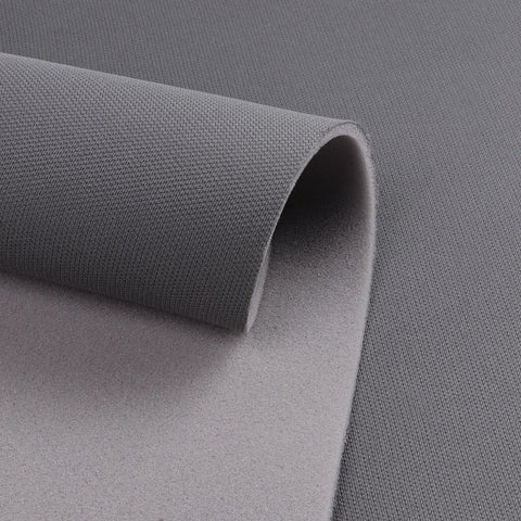 SBWLKJ headliner fabric with foam backing in dark gray mesh, 60 in W by 76 in L, rolled