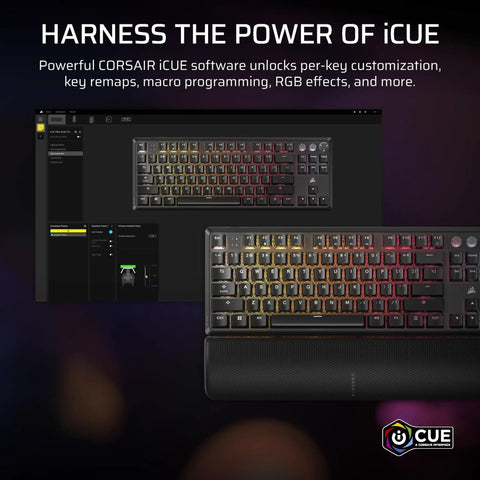 Dope K70 Pro Rgb Tenkeyless Mechanical Gaming Keyboard Featuring Pre Lubed Hall Effect Switches And Lightning Fast Rapid Trigger Tech with iCUE customization