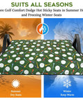 Hella Comfy Golf Cart Seat Covers Smooth Daily Ride Towel Blanket with golf tee and ball design for year-round use.