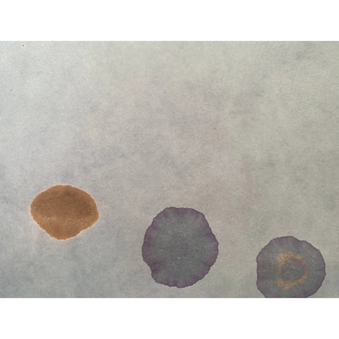 Blue Litmus Test Paper 8x10 Inch Sheets Pack Of 24 For Quick Acid Testing In Solutions showing color reaction spots