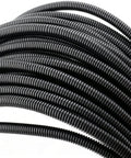 1/4 Inch Split Wire Loom Tubing High Temp Corrugated Cable Sleeve Flexible Auto Marine Wiring Conduit 100 Ft coiled and textured