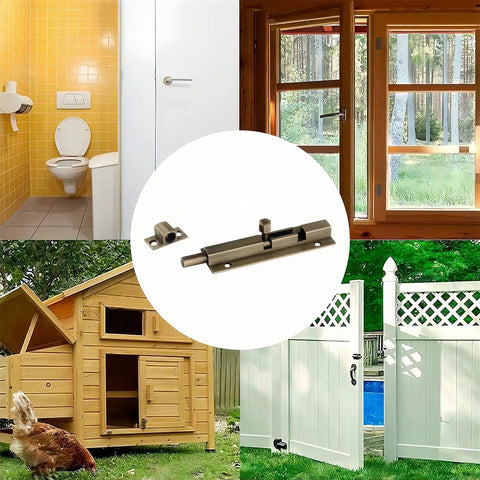 Premium 2 Inch Pure Copper Door Bolt Antique Bronze Barrel Slide Lock for bathroom, shed, or gate security with solid construction.