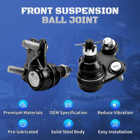 Honda CR-V Front Lower Ball Joint Set Of 2 K500103 Fits 2007 2008 2009 2010 2011 2012 2013 2014 2015 2016 And HR-V RDX premium front suspension joint pair