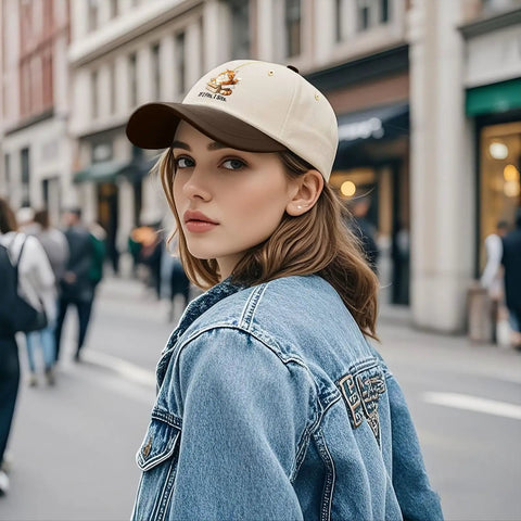 Woman wearing Cool Fit Womens Adjustable Hat With Breathable Top Vent Holes Lightweight All Day Comfort Ideal For Running Hiking