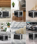 Heavy-Duty 216 Pint Crawl Space Dehumidifier With Built-In Pump And Remote Control For Whole House And Basement, in various indoor and industrial settings.