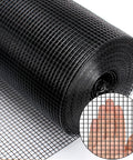 Vinyl Coated Welded Mesh Chicken Wire Fence Roll With 1 Quarter Inch Mesh, 36 Inch By 50 Foot, Galvanized Core For Rustproof Outdoor Use, Built Tough Garden Fence For Home Rabbits And Pets, Black Finish