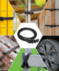 Heavy Duty 24 Inch Zip Ties With 400 Lb Tensile Strength used for fastening on various surfaces indoors and outdoors
