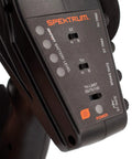 DX3 Smart Three Channel Transmitter With SR315 Receiver for RC Cars, close-up of controls including steering, throttle, and battery indicator.
