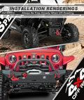 Beefy Three Eighths Inch Clevis Slip Hook With Safety Latch on off-road vehicles during installation renderings
