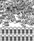 100pcs Metal End Caps For Cord Ends Fasteners Clasp Kit For Jewelry Making 2mm Hole Leather Tassels Bracelet Supplies Durable Easy To Use