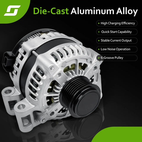 Plug And Play Alternator Replacement For V6 3.6L Engines Direct Fit For 2009 2017 Chevrolet Traverse 2007 2016 GMC Acadia
