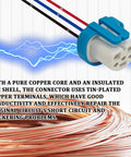 Hella Tough Headlight Wiring Harness With 3 Pin Ceramic Connector Plug Replacement For 9007 9004 HB1 HB5 Bulbs with copper wires.