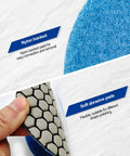 Close-up of nylon backing and soft abrasive surface on 4 Inch Dry Diamond Polishing Pads Set Grit 50 For Granite Marble Quartz Stone Flexible Sanding Pads For Countertops Tables And Backsplashes Built Tough 7 Piece Kit For Pros Or DIY