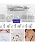 Glasses Repair Kit With Eyeglasses Screwdriver And 527 Pieces Screws Nose Pads For Sunglasses And Eyeglasses Maintenance