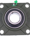 1-3/8 Inch Four Bolt Flange Bearing With Set Screws UCF207-22, front view, industrial machinery component for conveyors and robotics