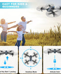 Foldable 1080P Camera With Remote Control Gesture Selfie Voice Control Altitude Hold One Key Start Drone in flight, easy for beginners