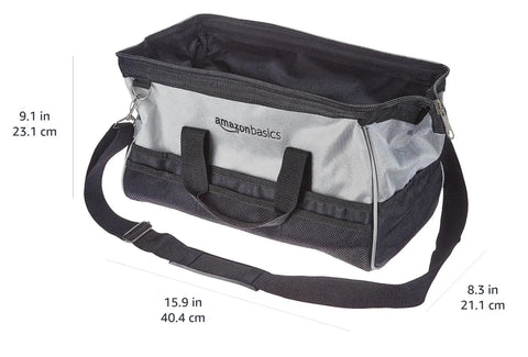Durable 16 Inch Tool Bag With 26 Pockets Wear Resistant Oxford Cloth Portable Tool Organizer With Adjustable Shoulder Strap