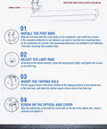 Installation instructions for Heavy Duty Electric Tapping Machine With 1200mm Art Arm, M6 To M36 Thread Capability, 125 Rpm Speed.