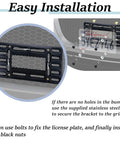 No Drill Front License Plate Bracket Mount For Bumpers And Grilles With Stainless Steel Tie Kit installation guide